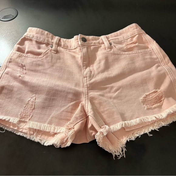 Aerie Women's Jean Shorts Lot of 2 Blue & Pink Distressed Cut Offs Size Small - Picture 2 of 9